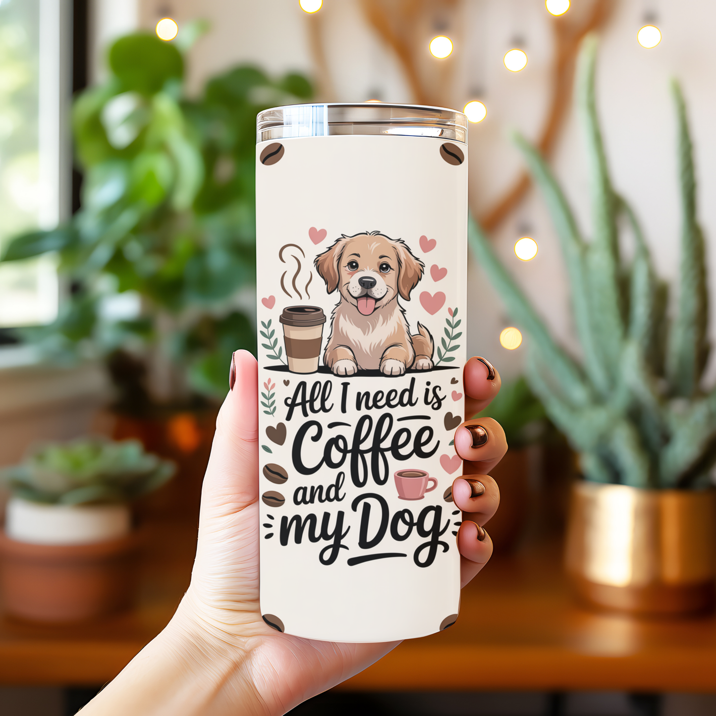 All I Need Is Coffee and My Dog PNG