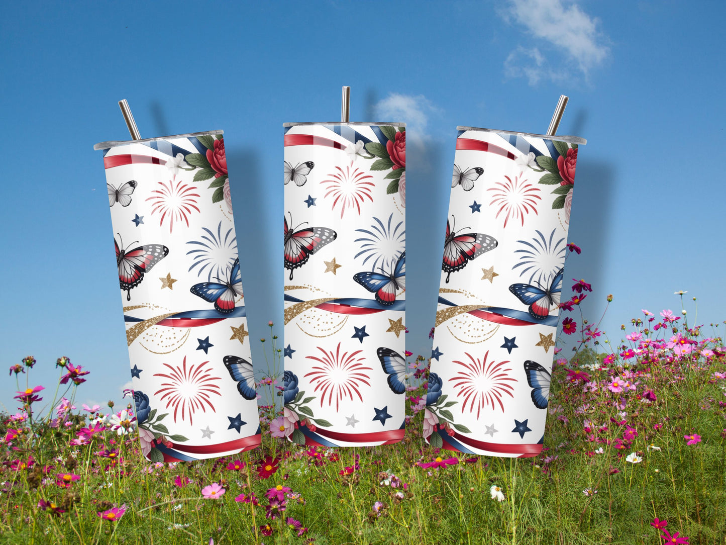 4th of July Butterflies PNG
