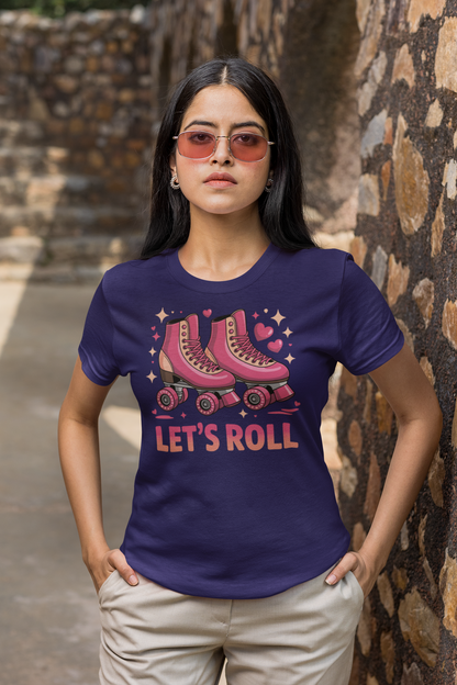 Let’s Roll Skate Roller Lover Retro Roller Skating PNG