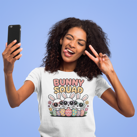 Digital Bunny Squad Easter PNG Digital Download Cute Bunny Design