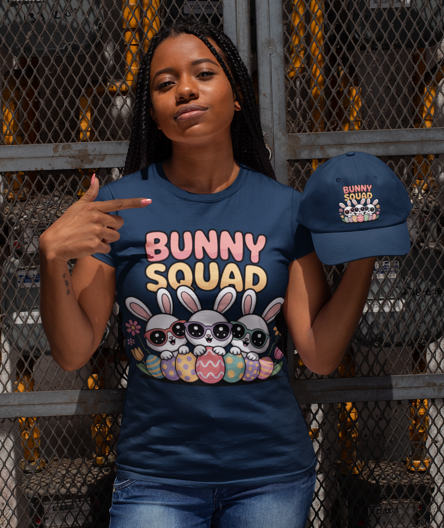 Digital Bunny Squad Easter PNG Digital Download Cute Bunny Design